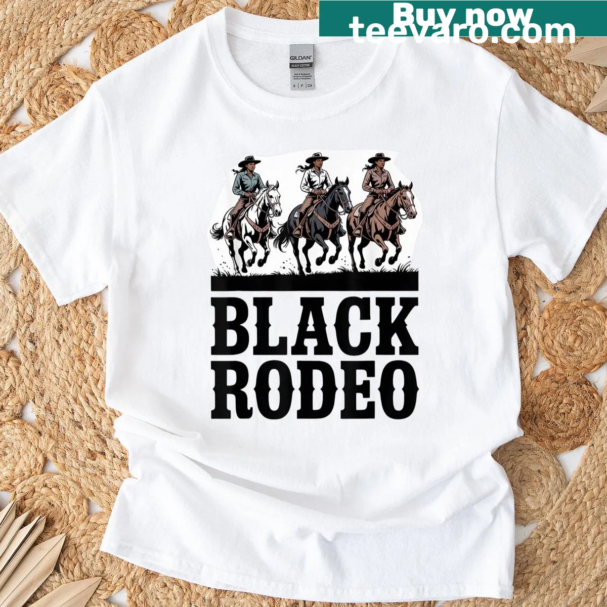 T-shirt featuring a humorous rodeo saying 'Cowgirl Power.' — on a men's t-shirt