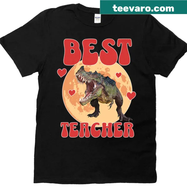 Humorous dinosaur design for teachers, celebrating education