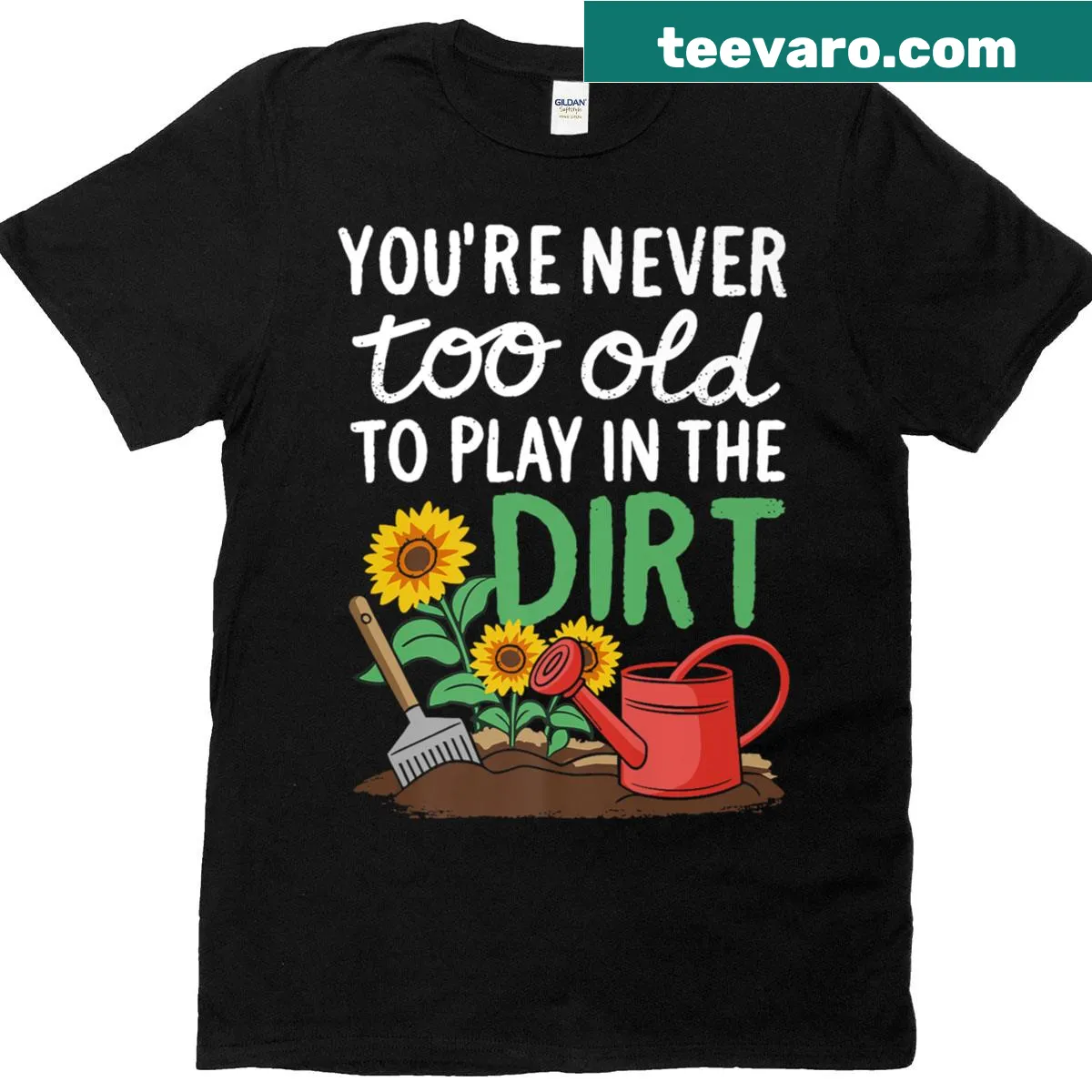Funny gardening t-shirt for plant lovers — on a men's t-shirt