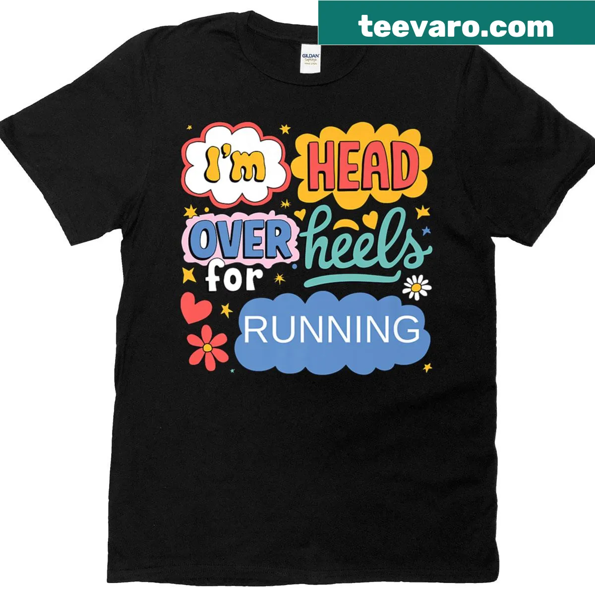 Retro running aesthetic graphic on a premium t-shirt — on a men's t-shirt