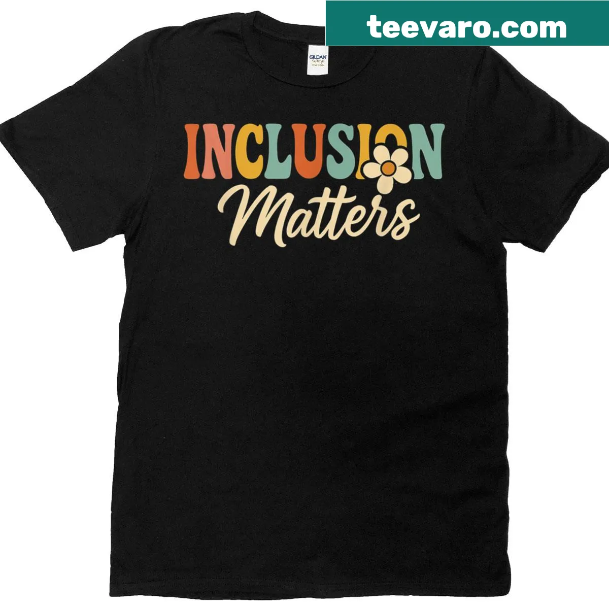 Vintage-style t-shirt with 'Inclusion Matters' for teachers — on a men's t-shirt