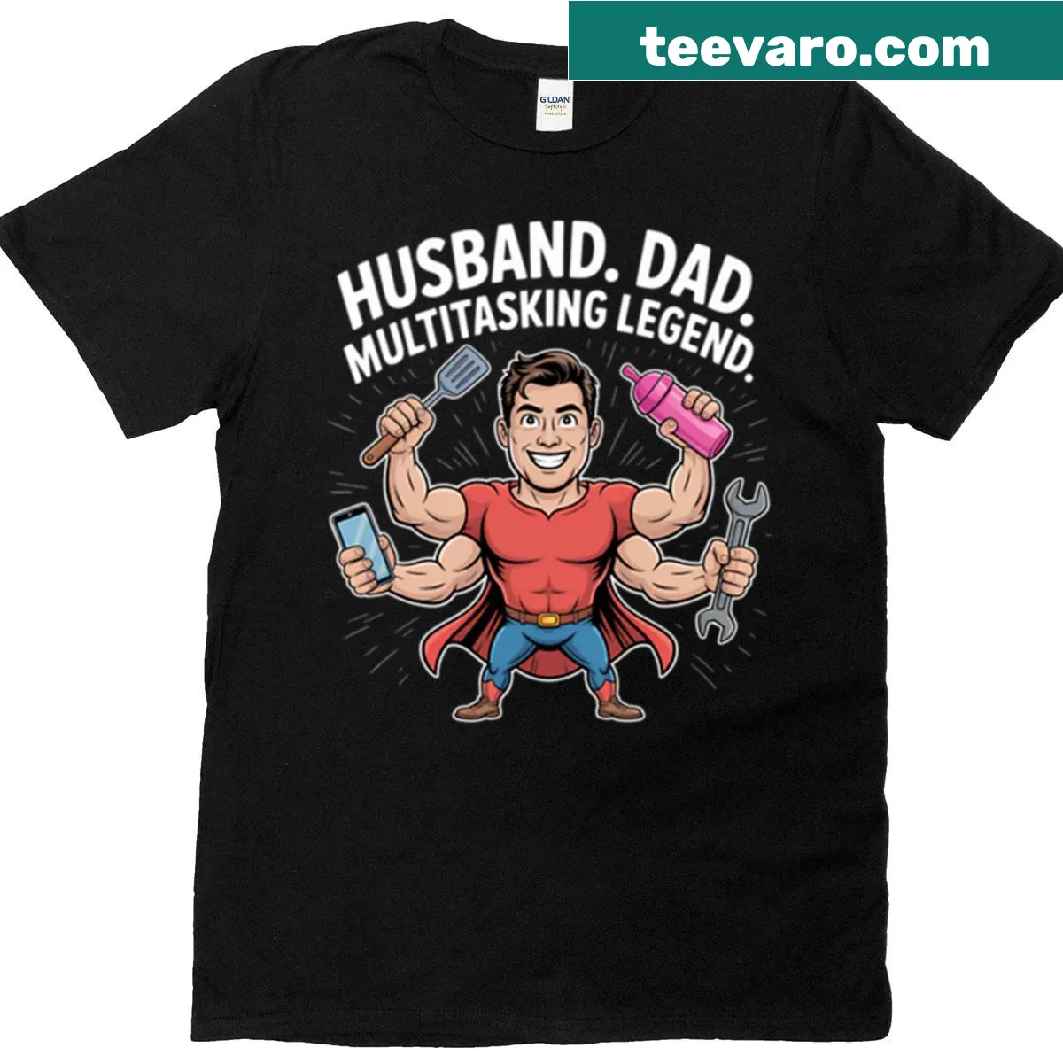 T-shirt declaring 'Coach Of Chaos' in playful typography — on a men's t-shirt
