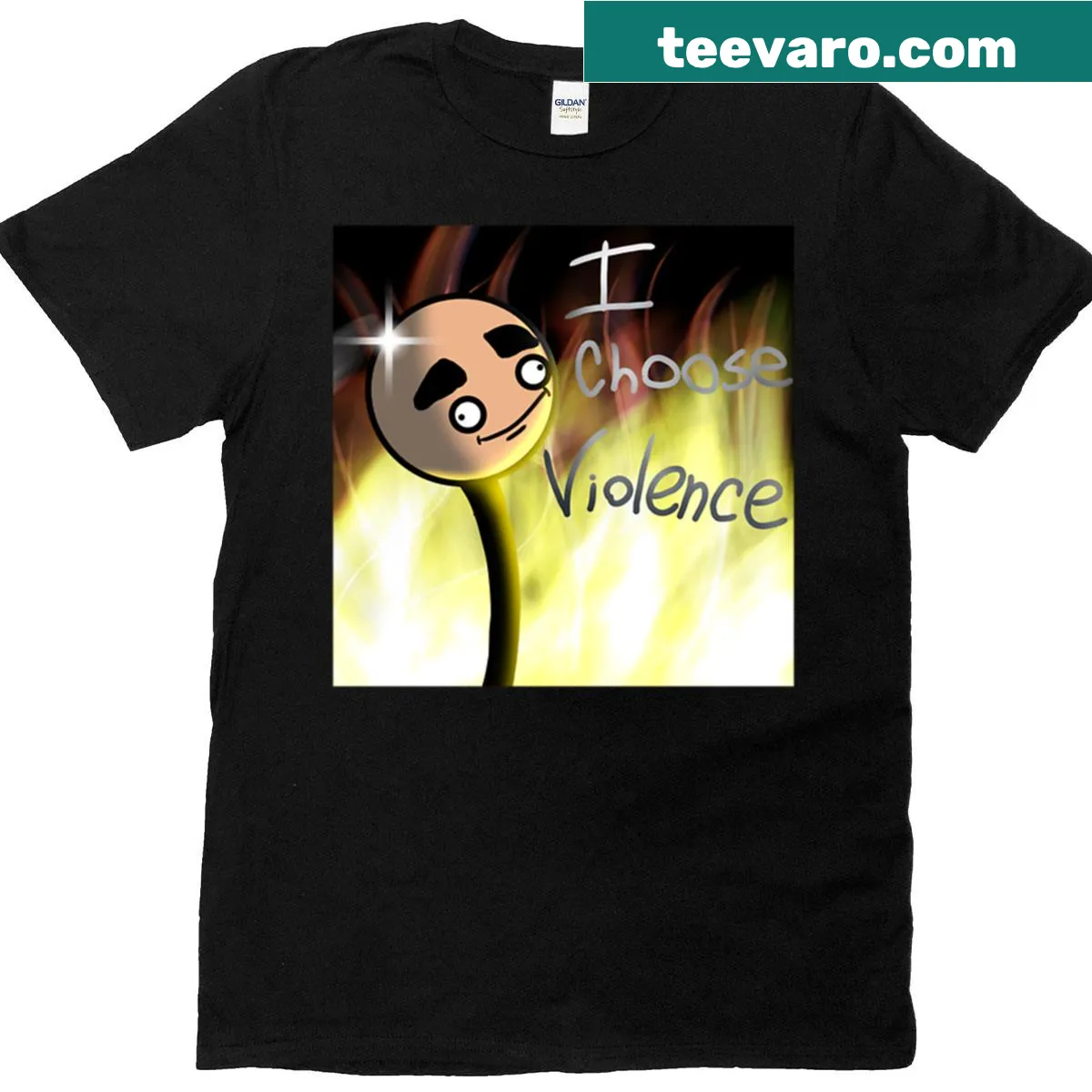 T-shirt with a bold humorous statement from meme culture. — on a men's t-shirt