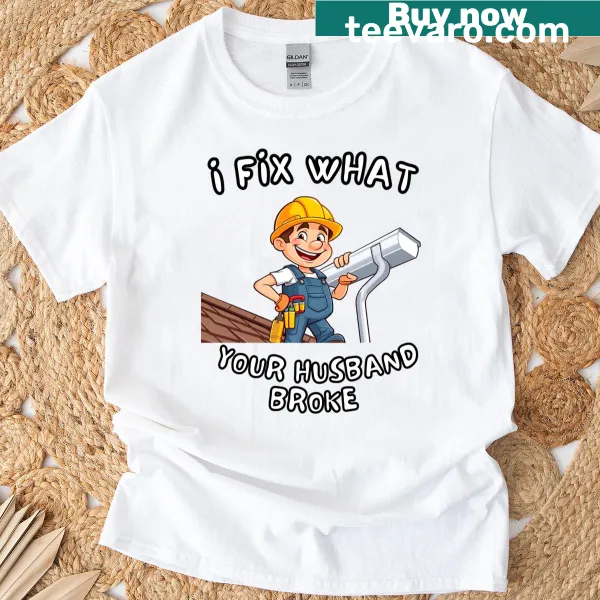 Funny t-shirt for roofers with a humorous slogan