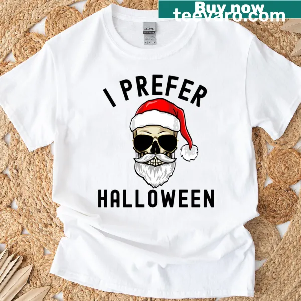 Oversized T-shirt with a humorous Santa skeleton design