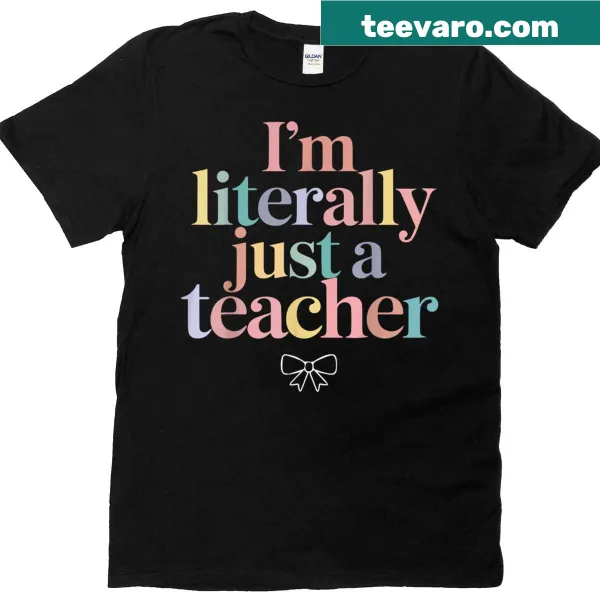 Funny teacher t-shirt with a playful quote about being an educator.
