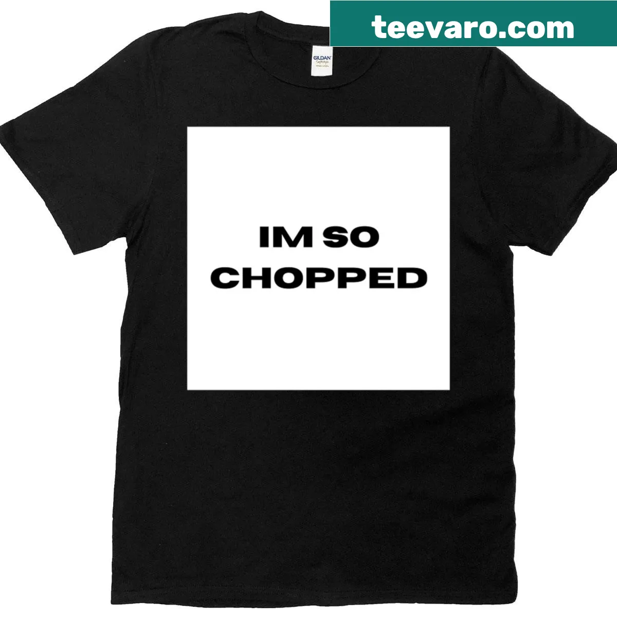 Funny t-shirt featuring the phrase 'Im So Chopped' humorously. — on a men's t-shirt