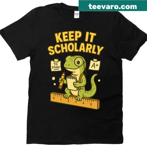 Smart gecko graphic promoting scholarly spirit