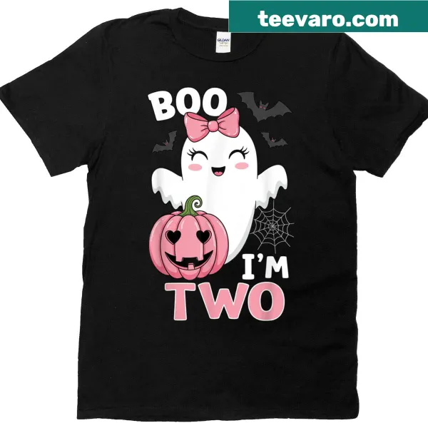 Funny ghost design for kids' 2nd birthday celebration