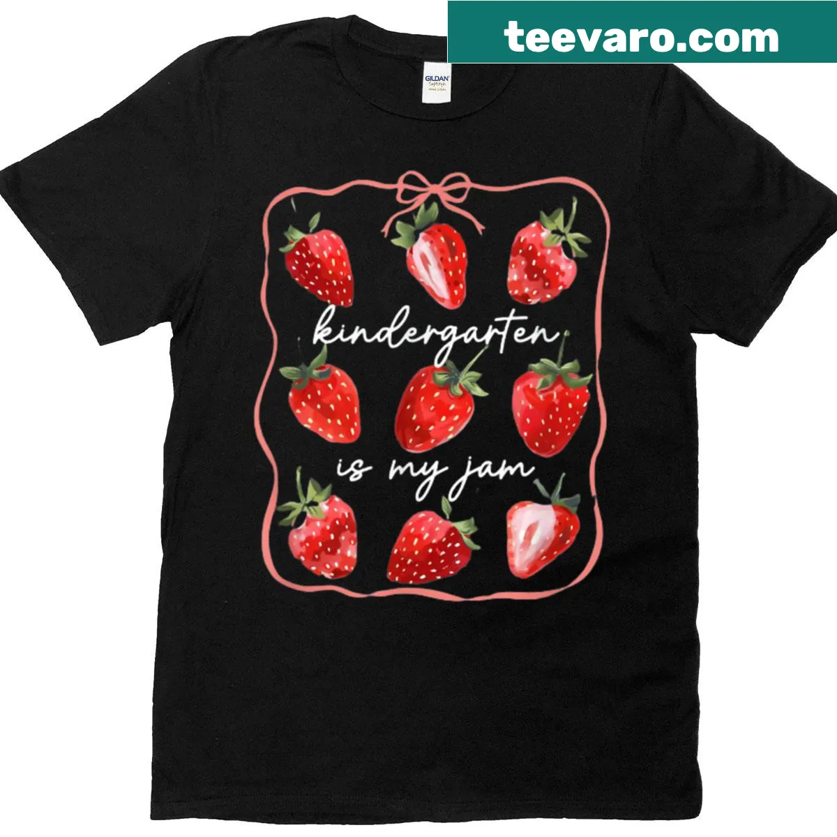 Cute T-shirt for kindergarten teachers with cartoon design — on a men's t-shirt
