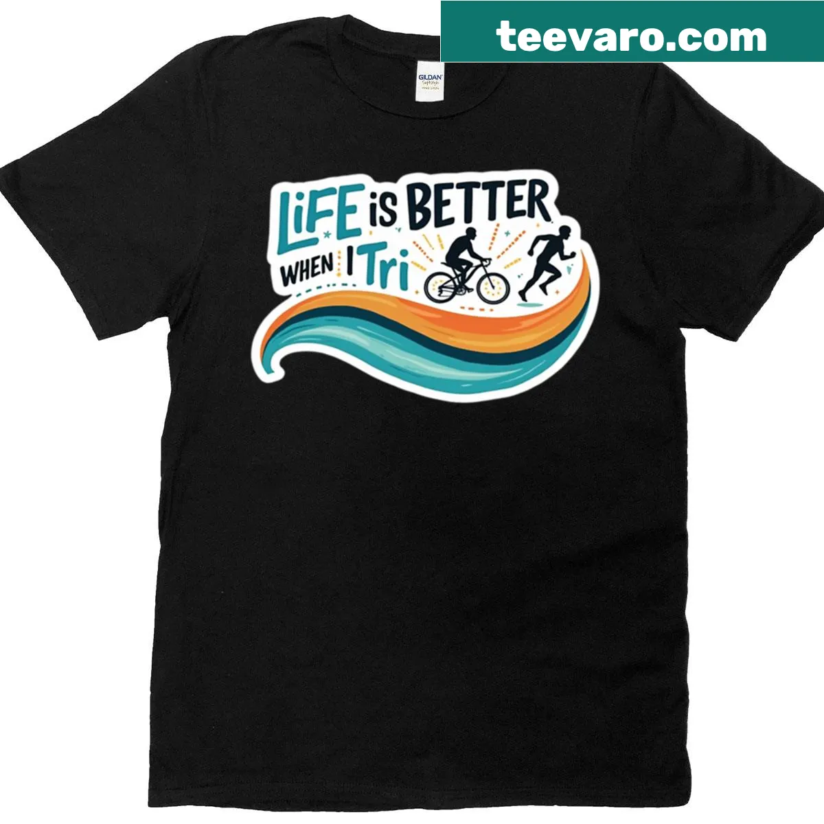 Funny triathlon athlete quote on a t-shirt — on a men's t-shirt