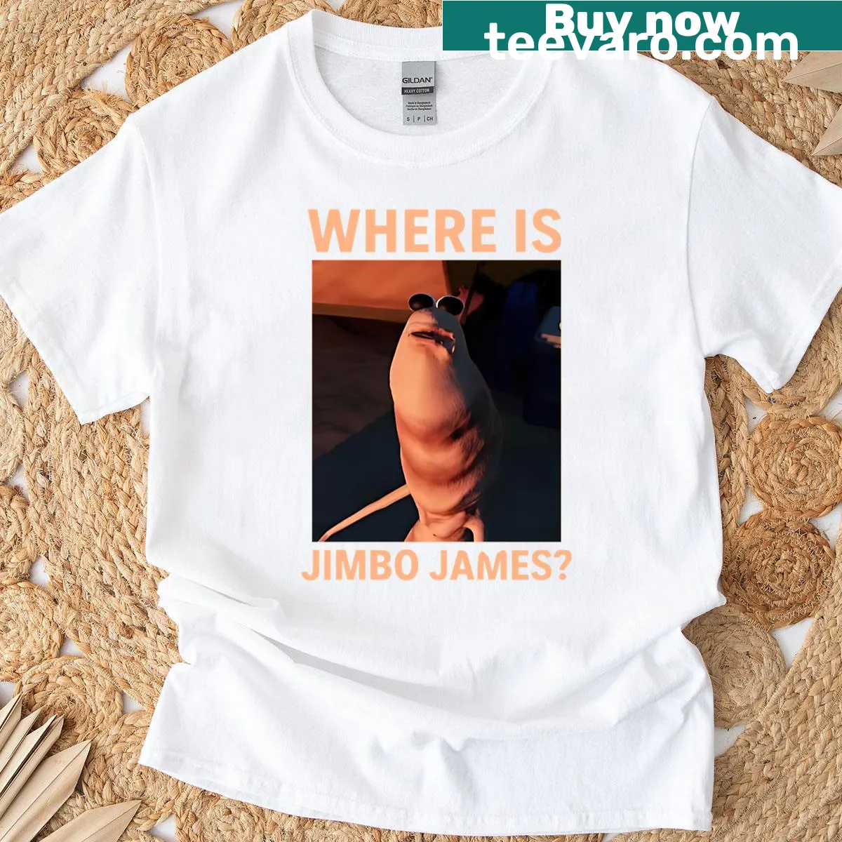 T-shirt with the phrase 'Marcus The Worm Where Is Jimbo James' — on a men's t-shirt