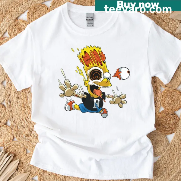Trippy cartoon chaos design with vintage distressed style