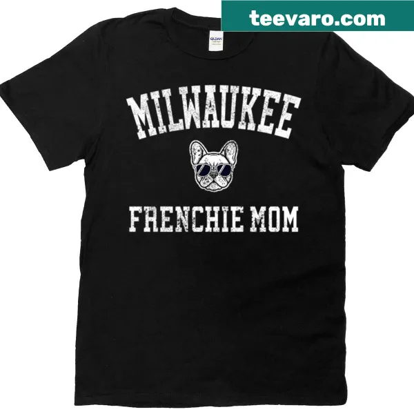 Oversized t-shirt with text celebrating French Bulldog love for dog moms