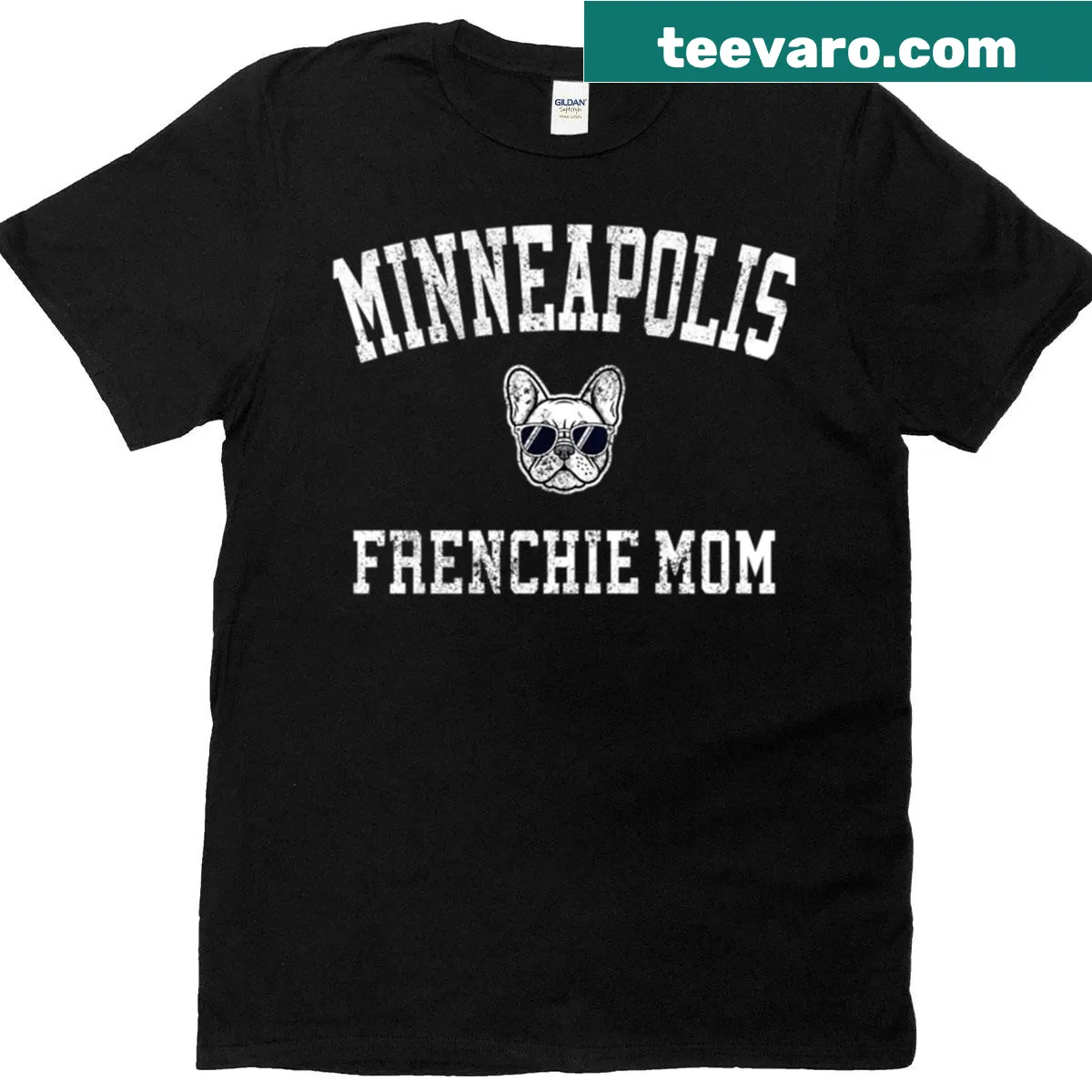 Adorable French Bulldog t-shirt for dog moms — on a men's t-shirt