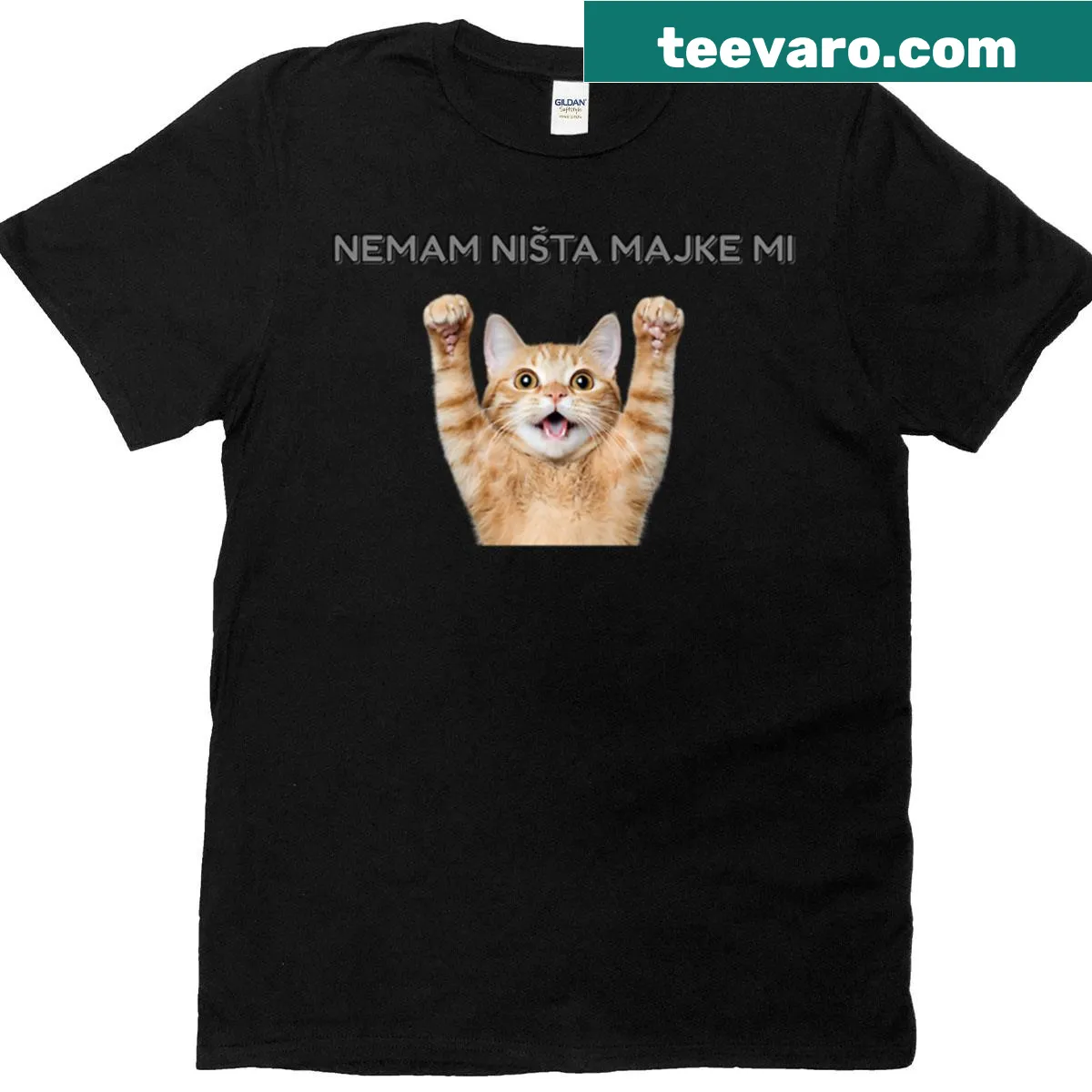 Funny cat graphic t-shirt for cat lovers — on a men's t-shirt