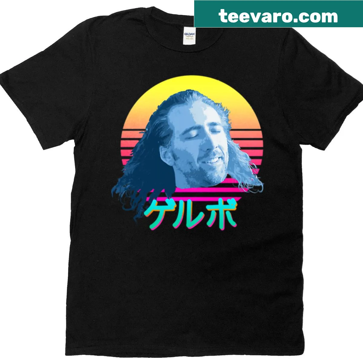 Nicolas Cage graphic t-shirt for film fans — on a men's t-shirt