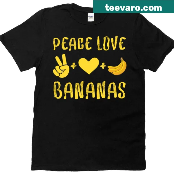 Funny vegan fruit lover t-shirt featuring bananas