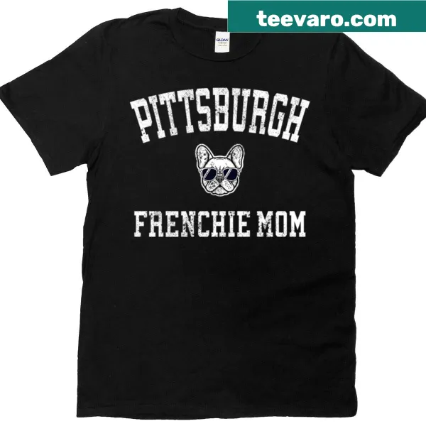 Cute illustration of a French Bulldog on an oversized t-shirt
