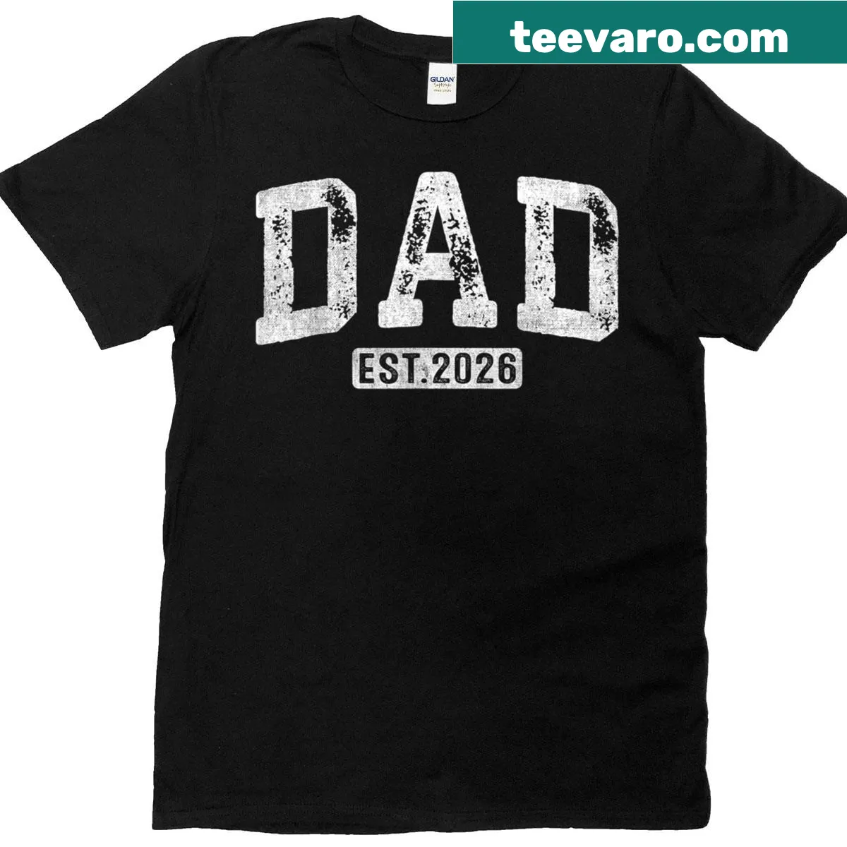 Sentimental T-shirt for new dads with the phrase Promoted To Dad Est 2026 — on a men's t-shirt