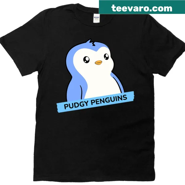 Cute illustration of pudgy penguins themed around cryptocurrency