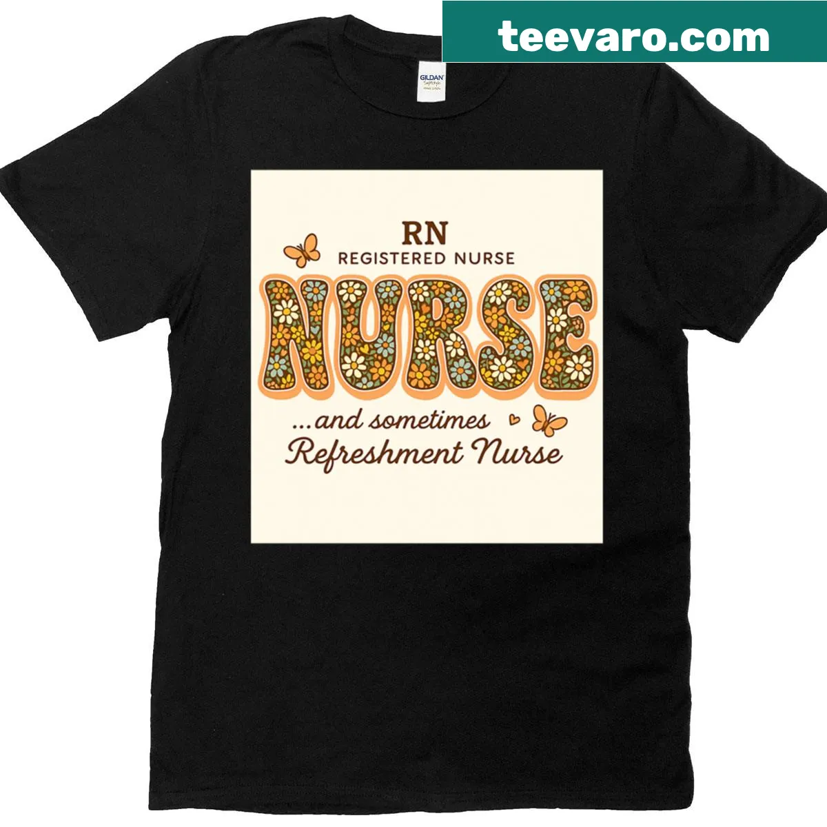Oversized t-shirt for registered nurses with a humorous tagline — on a men's t-shirt