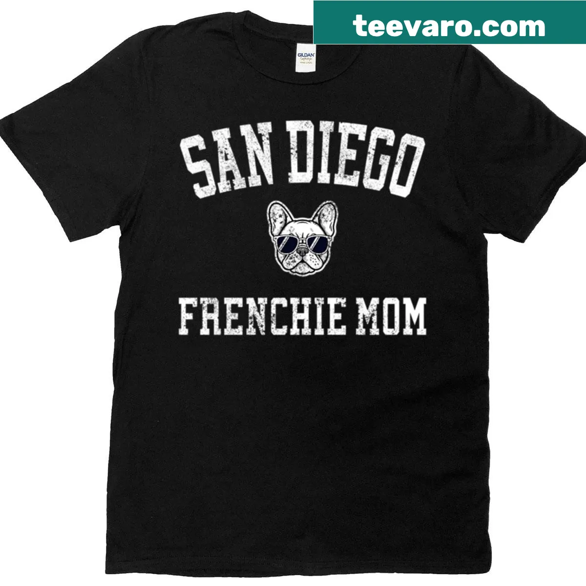 Cute French Bulldog t-shirt for San Diego dog moms — on a men's t-shirt