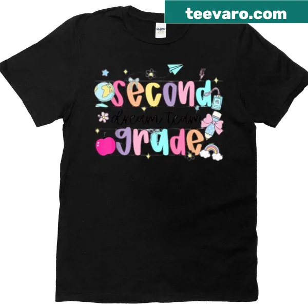 Cute teacher-student design celebrating second grade
