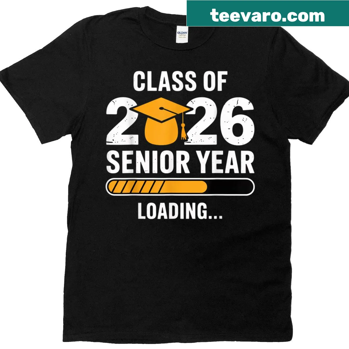 Graduation t-shirt for Class of 2026 with bold text — on a men's t-shirt