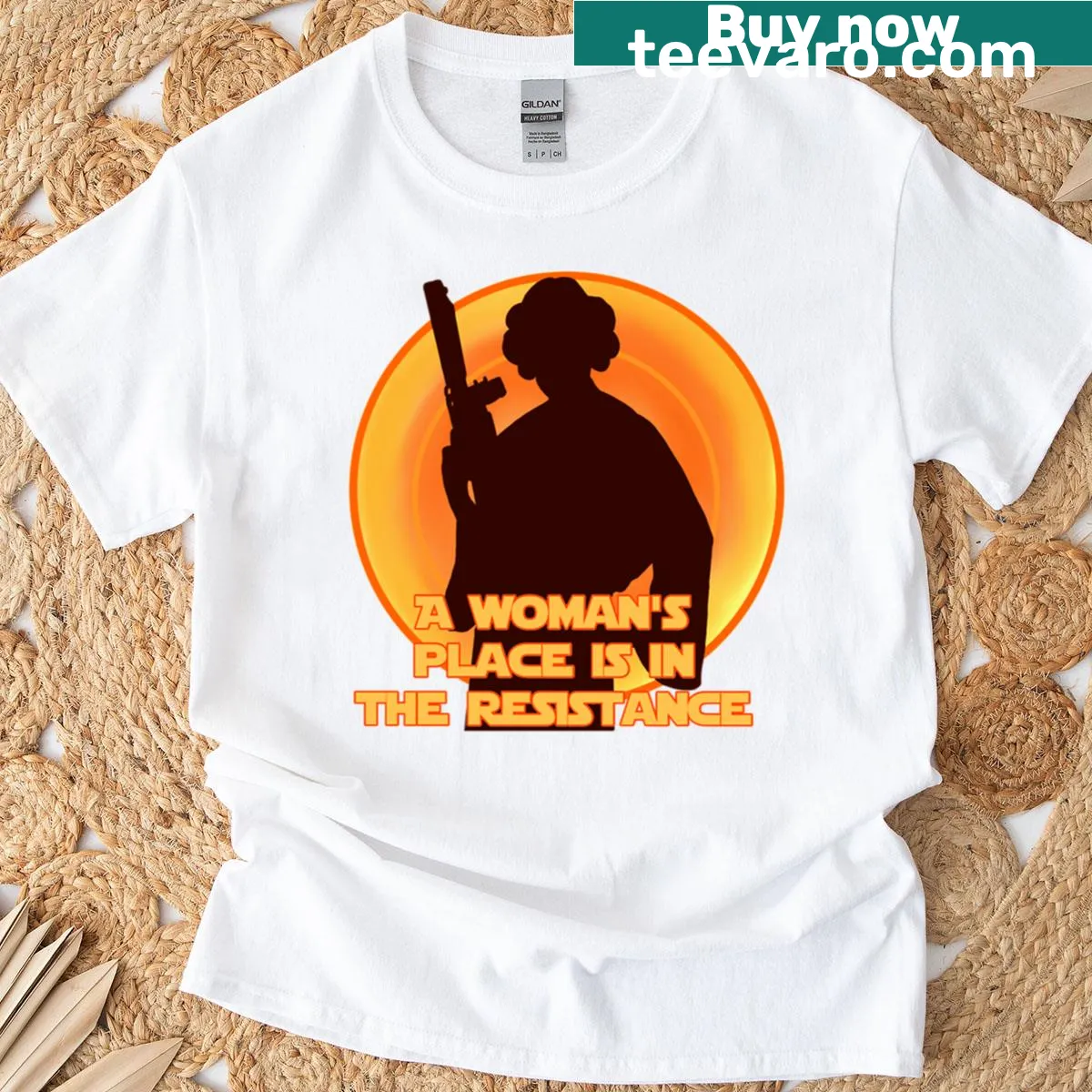Graphic t-shirt featuring the phrase 'The Resistance' — on a men's t-shirt