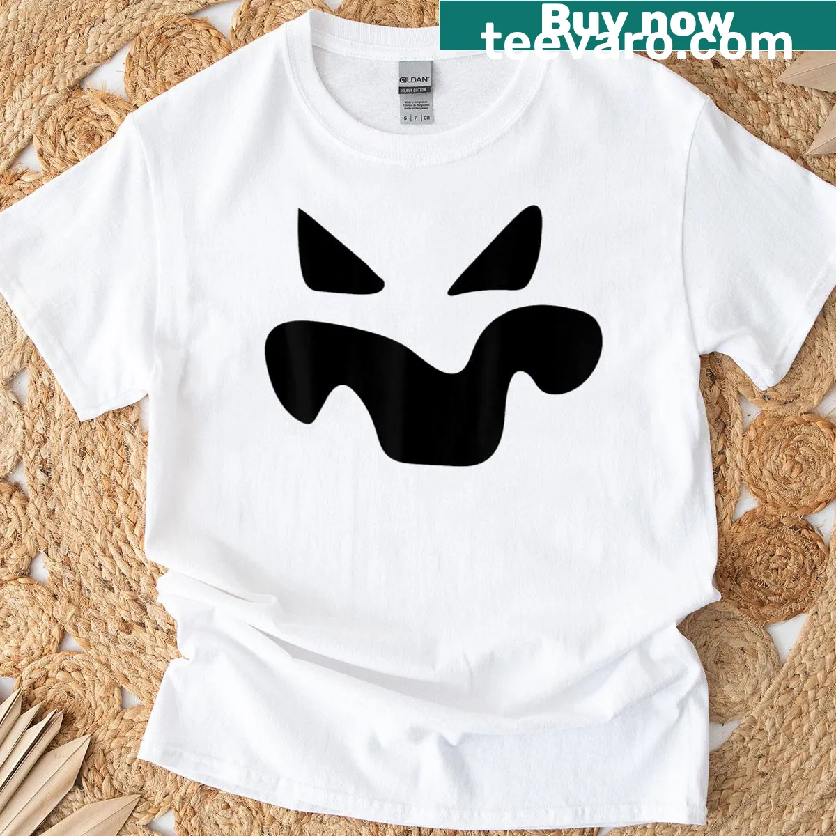 Ghost costume humor t-shirt with clever text for Halloween — on a men's t-shirt