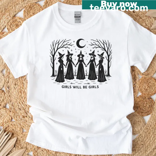 Vintage T-shirt with funny witch graphics and text