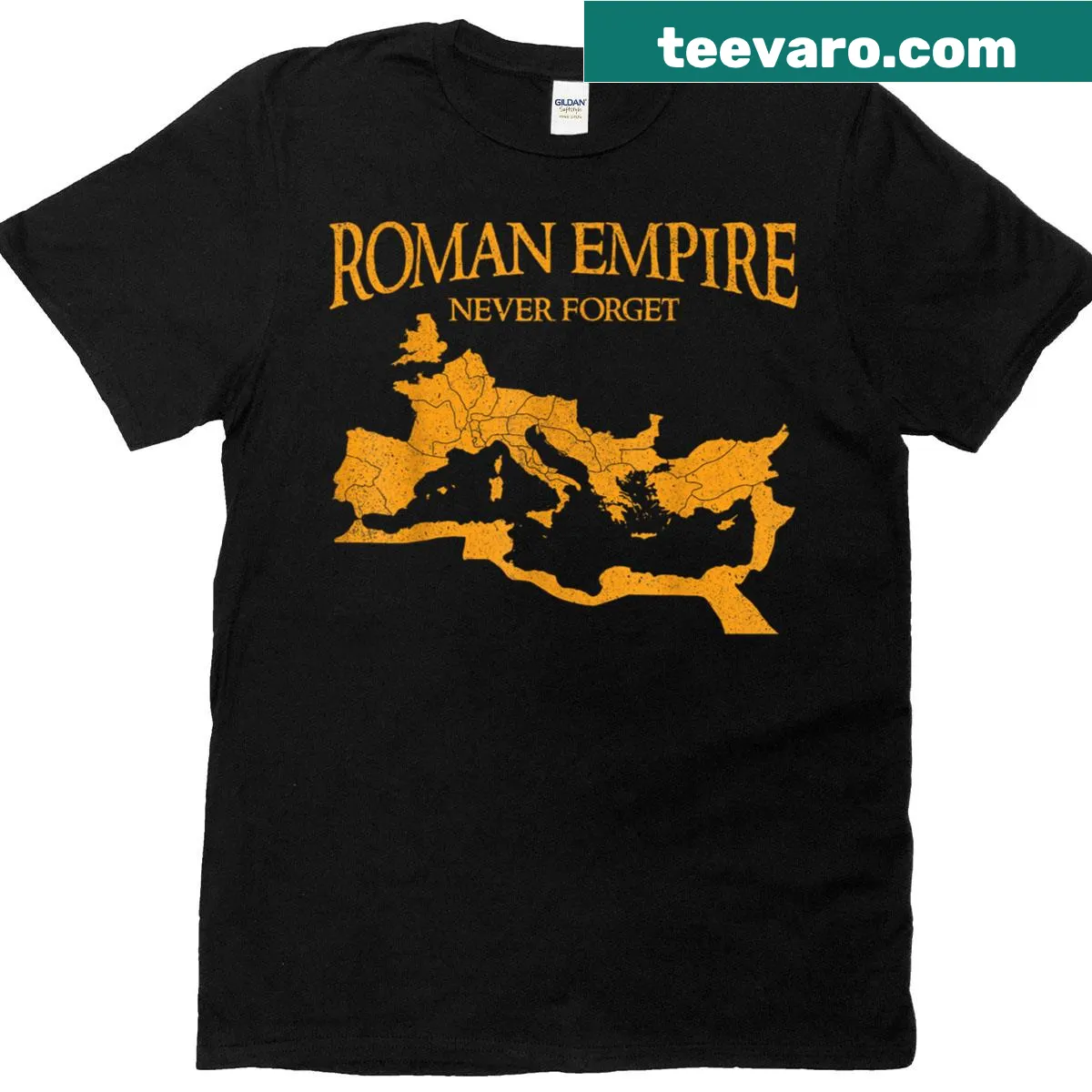 Vintage map of the Roman Empire graphic t-shirt — on a men's t-shirt
