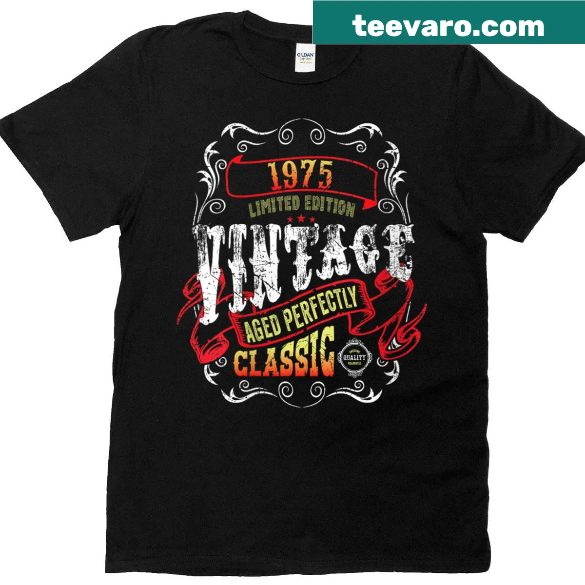 Vintage-style t-shirt celebrating 50th birthday with retro design — on a men's t-shirt