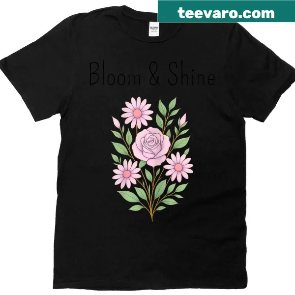 Vintage floral boho T-shirt with a retro design