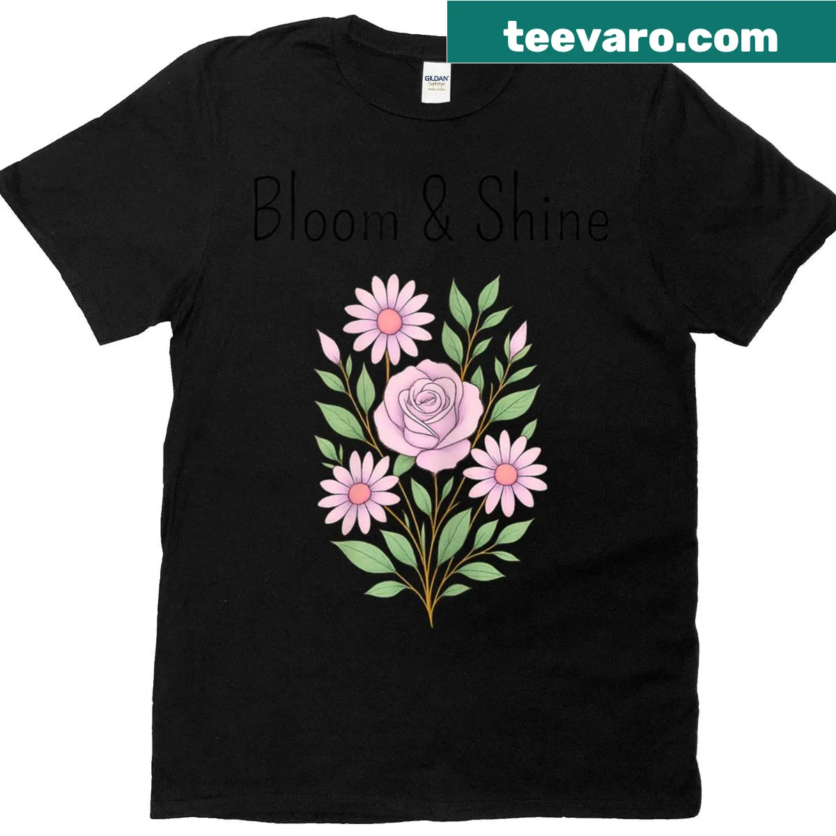 Vintage floral boho T-shirt with a retro design — on a men's t-shirt
