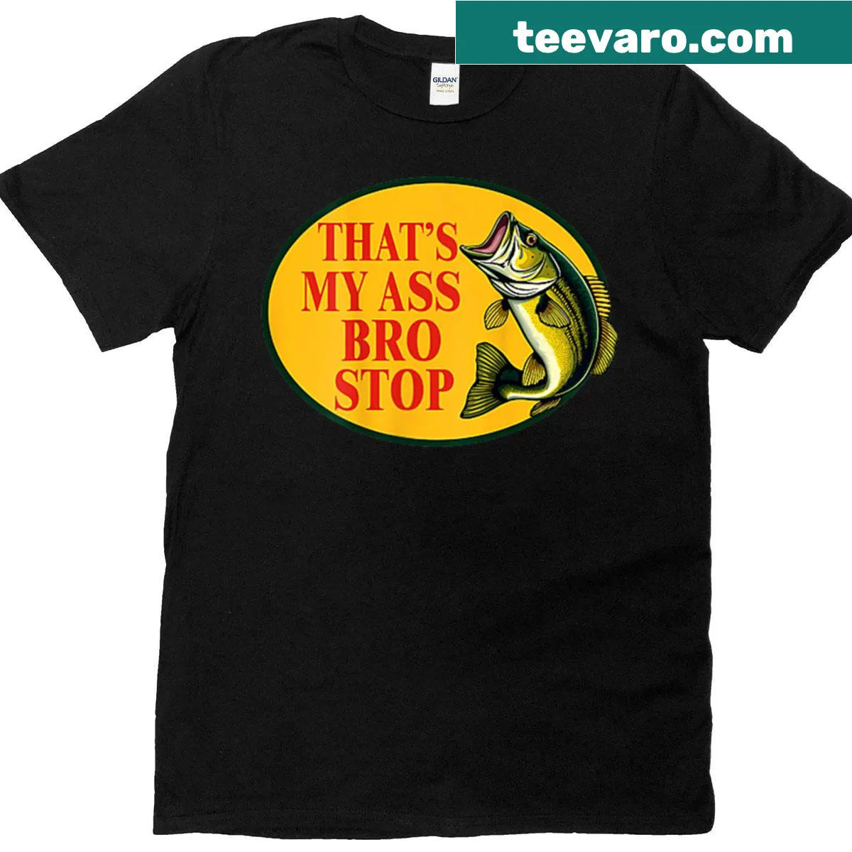 Vintage funny fishing t-shirt with humorous text and graphic design — on a men's t-shirt