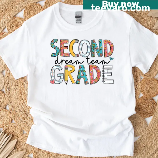 Retro t-shirt celebrating the teacher-student bond in 2nd grade