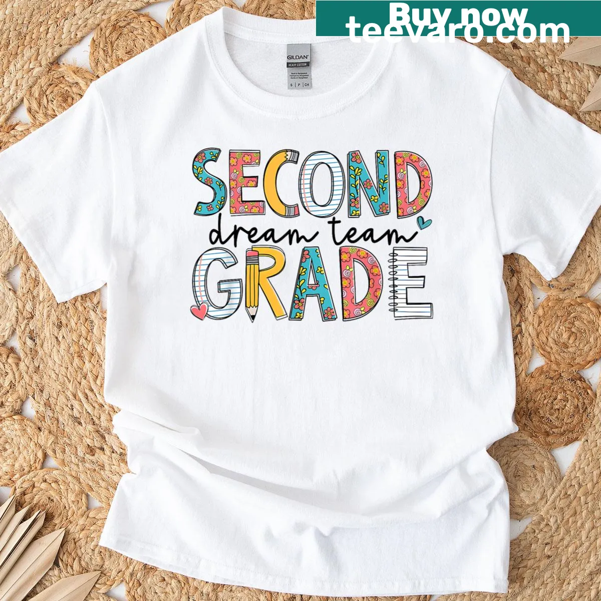 Retro t-shirt celebrating the teacher-student bond in 2nd grade — on a men's t-shirt