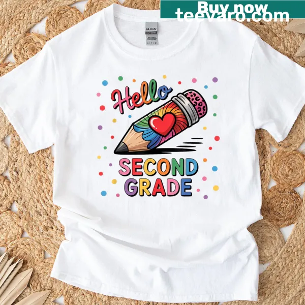 T-shirt with '2nd Grade' printed in bold letters