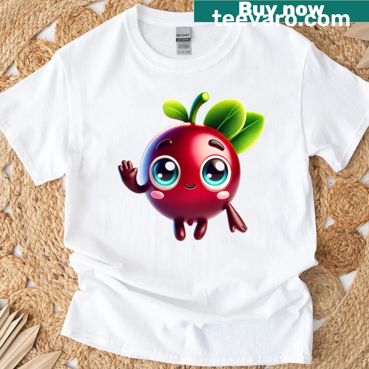Playful abstract typography t-shirt expressing charm and cuteness — on a men's t-shirt