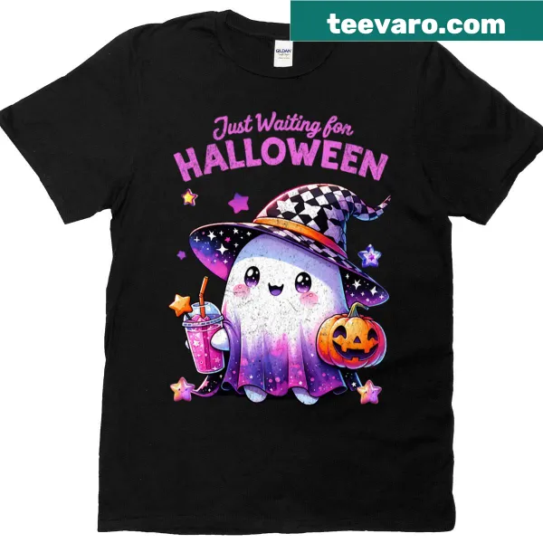 Cute ghost illustration waiting for Halloween