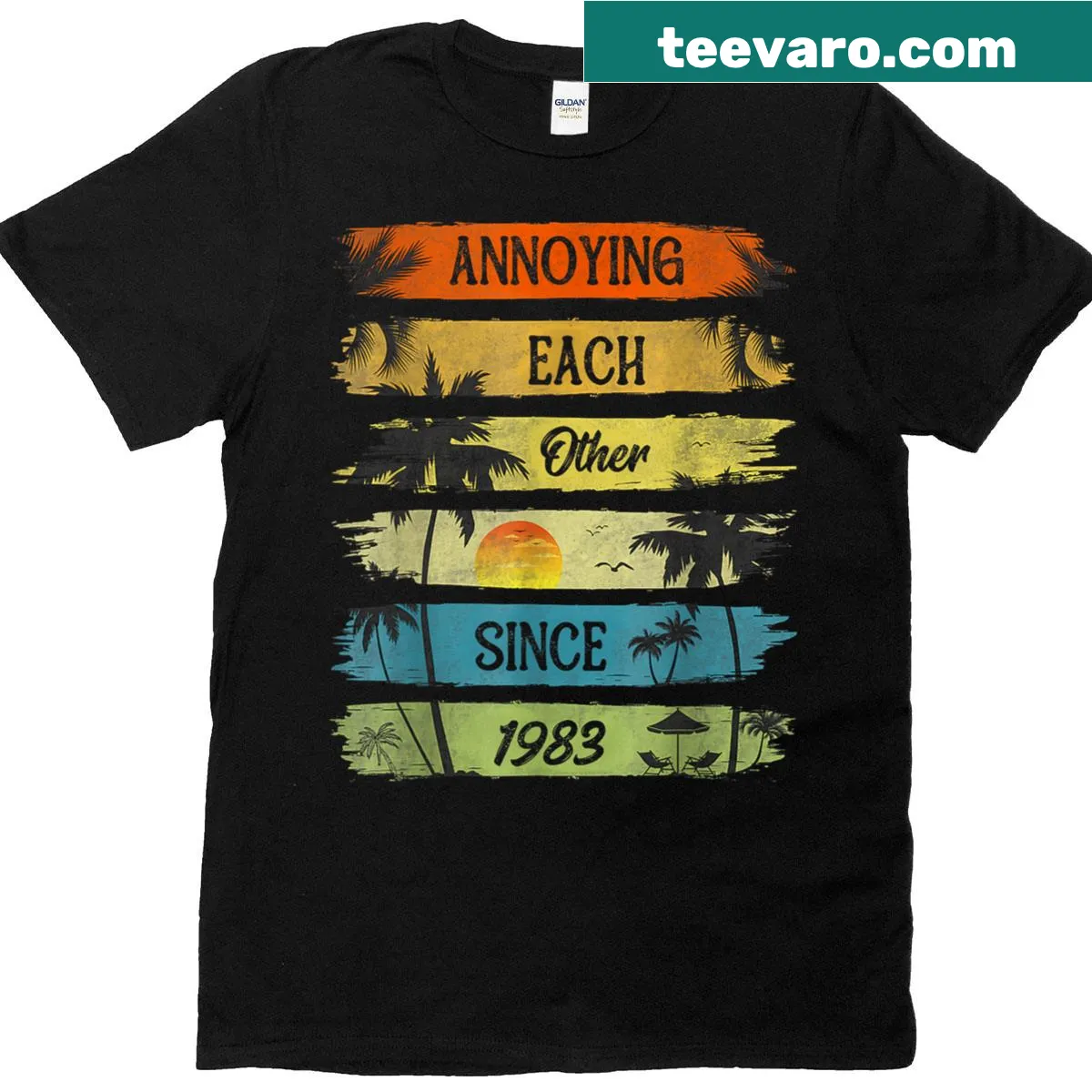Retro T-shirt design with vintage text celebrating sibling relationships — on a men's t-shirt