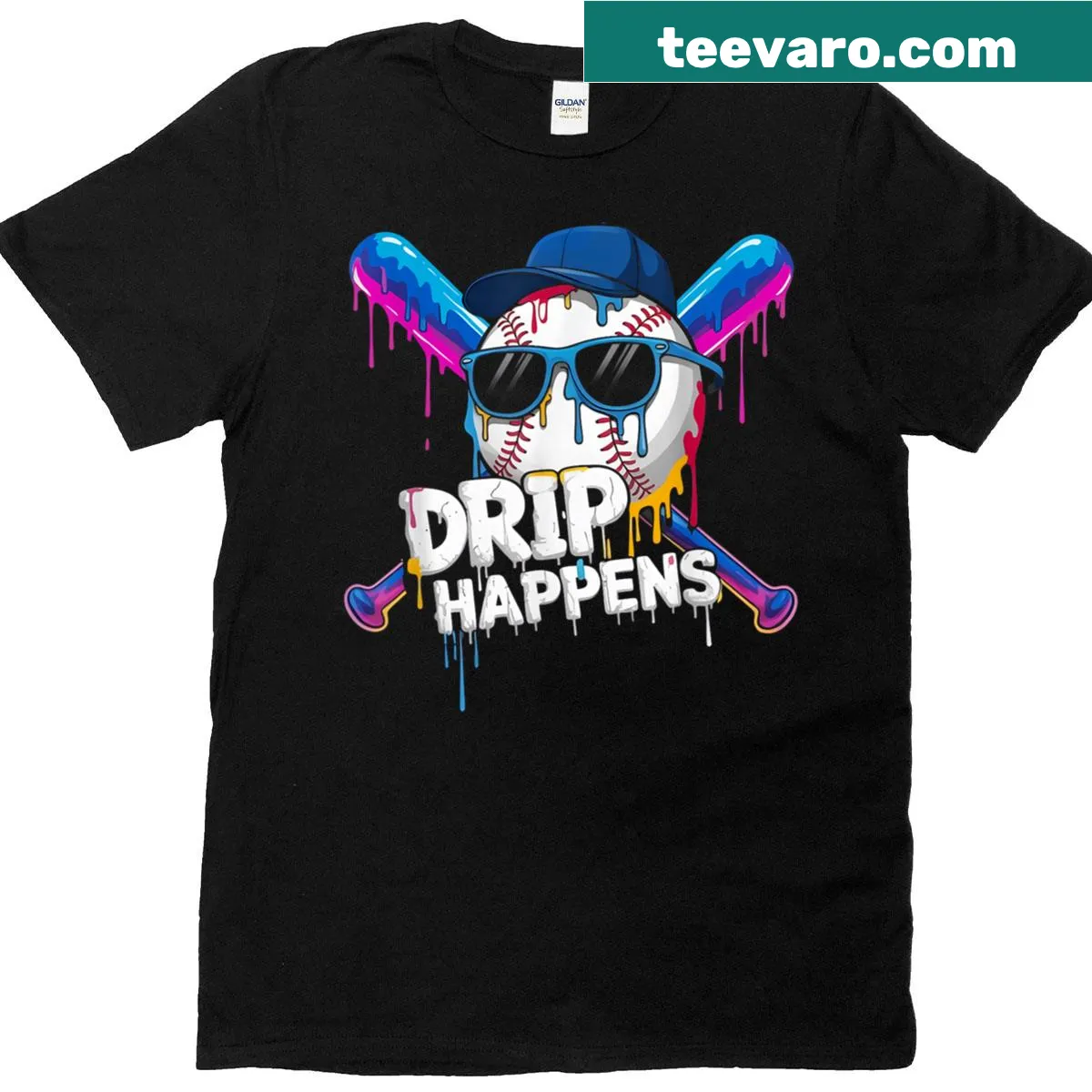 Youth baseball shirt featuring an ice cream graphic — on a men's t-shirt