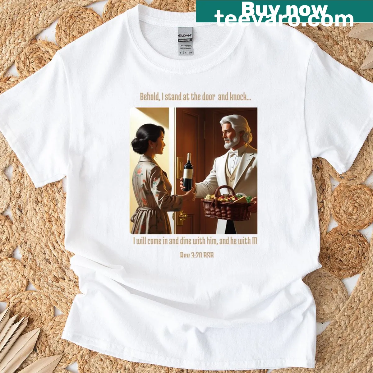 Inspirational faith t-shirt with powerful text — on a men's t-shirt
