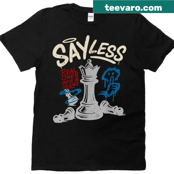 Retro typography graphic on a black T-shirt
