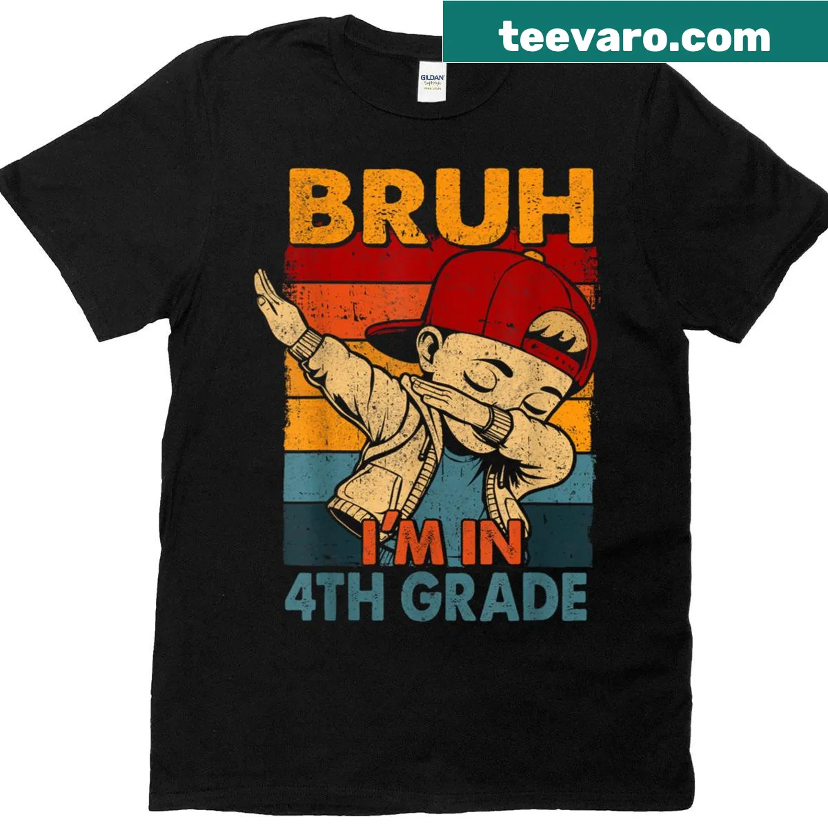 Funny dabbing boy T-shirt for fourth graders — on a men's t-shirt
