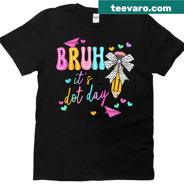 Dot Day t-shirt with fun illustrations and humorous text