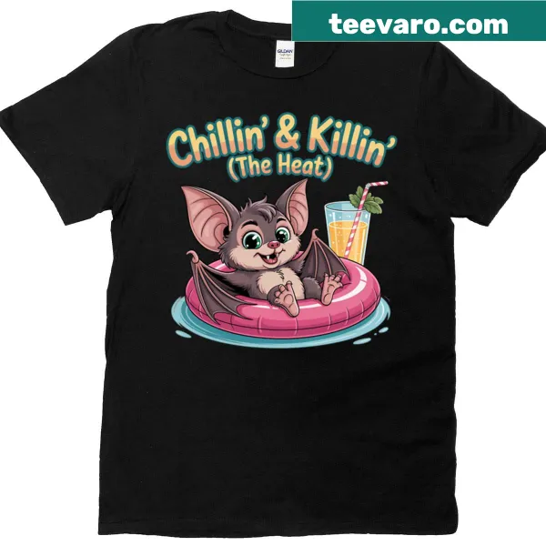 Playful cartoon bat graphic T-shirt for kids