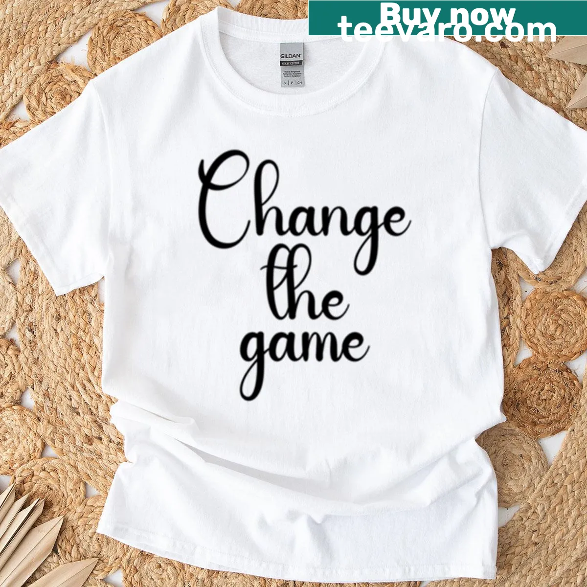 Bold typography shirt with empowerment message — on a men's t-shirt